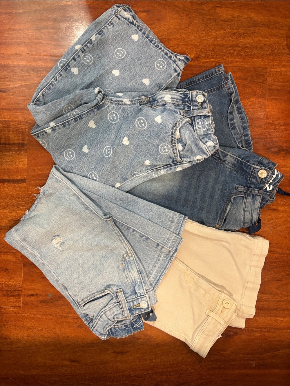 Jean Bundle (4 jeans)  Light Blue & Dark Blue Jeans - Girls Casual Denim Styles
